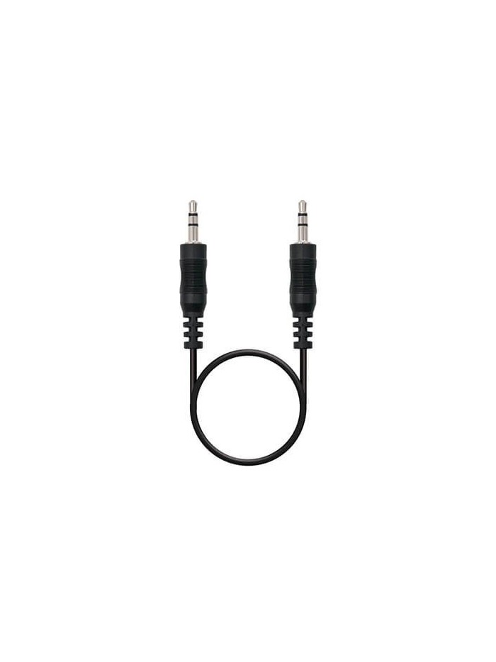 Cable audio jack - 3.5m a jack - 3.5m nanocable 0.3m - macho - macho - negro Cable audio jack - 3.5m a jack - 3.5m nanocable 0.3m - macho - macho - negro