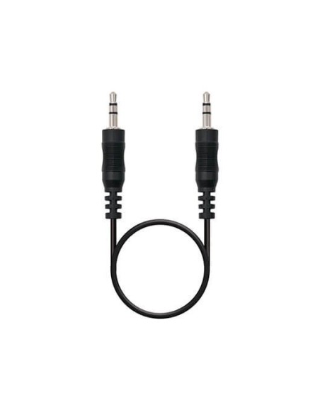 Cable audio jack - 3.5m a jack - 3.5m nanocable 0.3m - macho - macho - negro