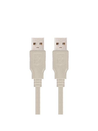 Cable usb tipo a 2.0 a usb tipo a 2.0 nanocable 1m beige macho - macho