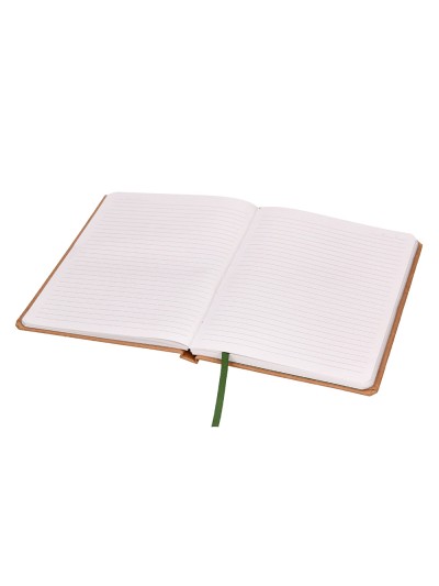 Libreta liderpapel ecouse 100% reciclada a5 96 hojas 70g/m2 horizontal con gomilla y marca paginas