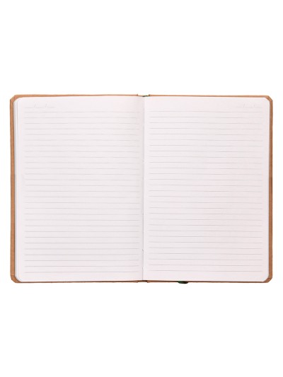 Libreta liderpapel ecouse 100% reciclada a5 96 hojas 70g/m2 horizontal con gomilla y marca paginas