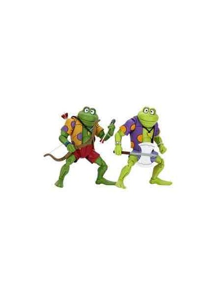 Pack 2 figuras neca ranas genghis & rasputin scale action figure tmnt cartoon re - run