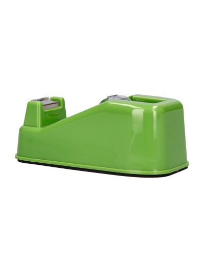 Portarrollo sobremesa liderpapel ecouse 100% plastico reciclado para cinta de 33 mt color verde