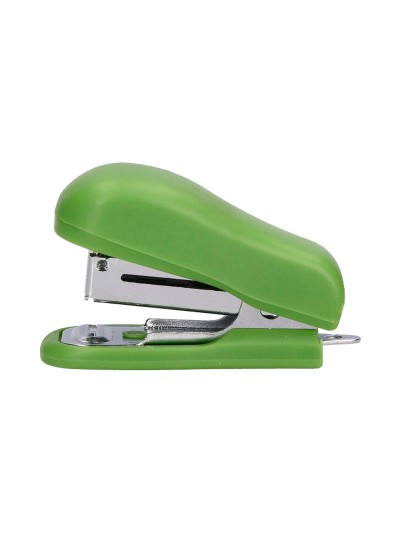 Grapadora liderpapel ecouse mini capacidad 12 hojas 100% plastico reciclado con caja de 1000 grapas 26/6