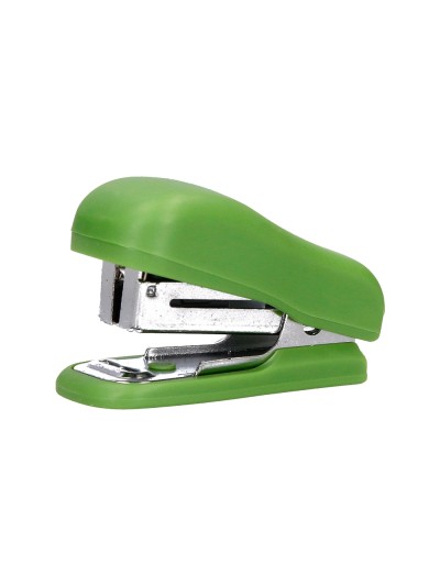 Grapadora liderpapel ecouse mini capacidad 12 hojas 100% plastico reciclado con caja de 1000 grapas 26/6