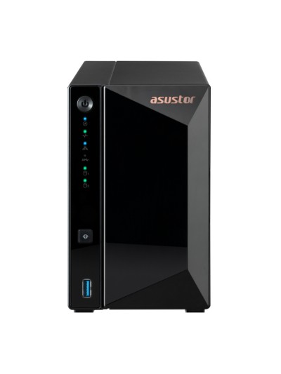 Servidor nas asustor 2 bay quad - core 1.4ghz 2gb ddr4 2.5gbe x1 usb3.2