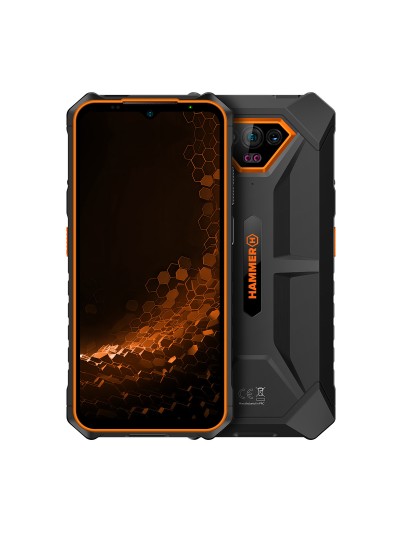 Telefono movil smartphone rugerizado hammer iron v 6gb + 6gb + 64gb naranja