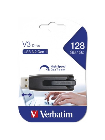 Memoria usb 3.2 verbatim storengo 128gb negro