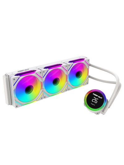 Kit de refrigeracion liquida keep out xwc - 360 pro display blanco