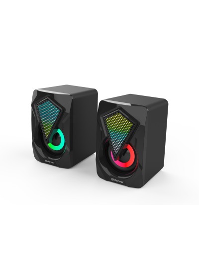Altavoces gaming denver gas - 500 - 2 x 3w rms - usb - rgb
