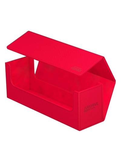 Caja de almacenamiento cartas ultimate guard arkhive 400+ xenoskin monocolor rojo