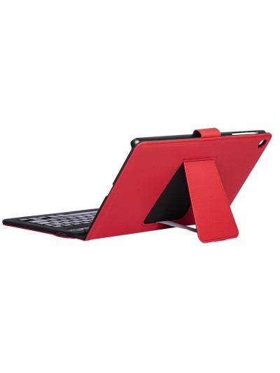 Funda silver ht para tablet samsung tab a8 10.4 pulgadas 2022 con teclado bluetooth roja