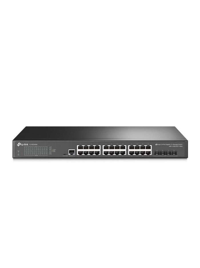 Switch 24 puertos tp - link 10 - 100 - 1000 + 4 sfp 10g + 1 puerto para consola Switch 24 puertos tp - link 10 - 100 - 1000 + 4 sfp 10g + 1 puerto para consola