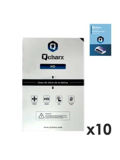 Laminas de proteccion frontales para tablet qcharx hidrogel hd qx1 10 unidades