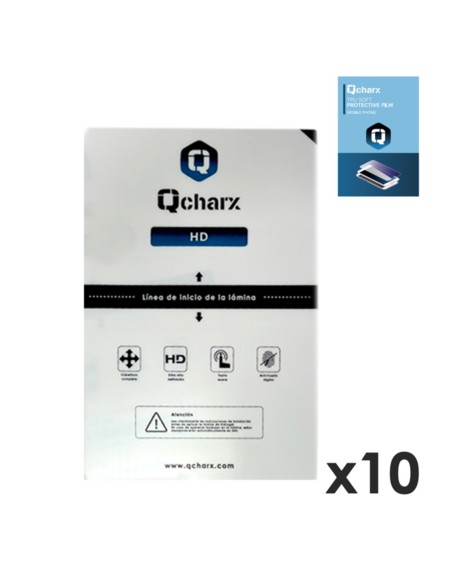 Laminas de proteccion frontales para tablet qcharx hidrogel hd qx1 10 unidades
