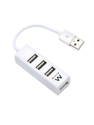 Mini hub usb ewent 4 puertos - usb 2.0 - blanco