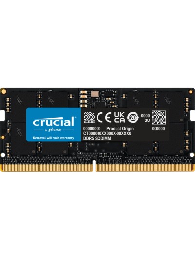 Memoria ram ddr5 16gb crucial - sodimm - 4800 mhz - pc5 38400 cl40