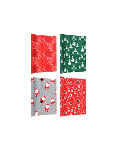 Papel de regalo basika navidad rollo ancho 1 mt longitud 3 m modelos surtidos gramaje 50 gr