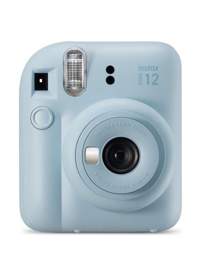 Camara fujifilm mini instax 12 flash - autoexposicion - azul pastel
