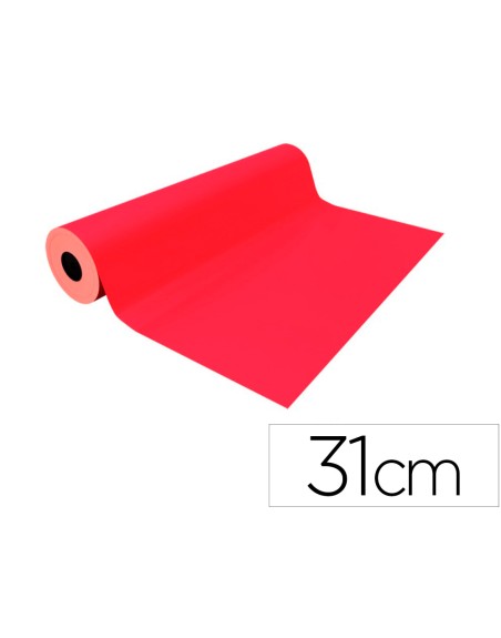 Papel de regalo basika metalizado rojo bobina ancho 31 cm longitud 80 m