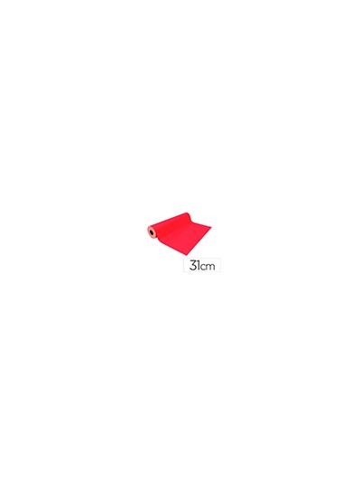 Papel de regalo basika metalizado rojo bobina ancho 31 cm longitud 80 m