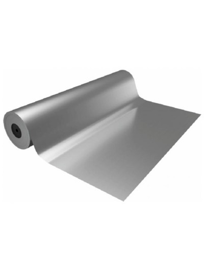Papel de regalo basika metalizado plata bobina ancho 31 cm longitud 80 m