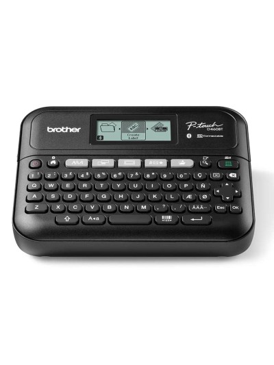 Rotuladora brother pt - d460btvp lcd - 2 lineas - teclado qwerty - corte de cinta manual