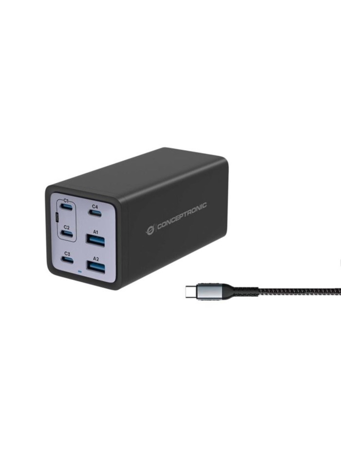 Cargador conceptronic ozul06be 200w + cable usb tipo c Cargador conceptronic ozul06be 200w + cable usb tipo c