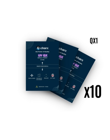 Laminas de fijacion qcharx ultravioleta mate pack 10 para qx1