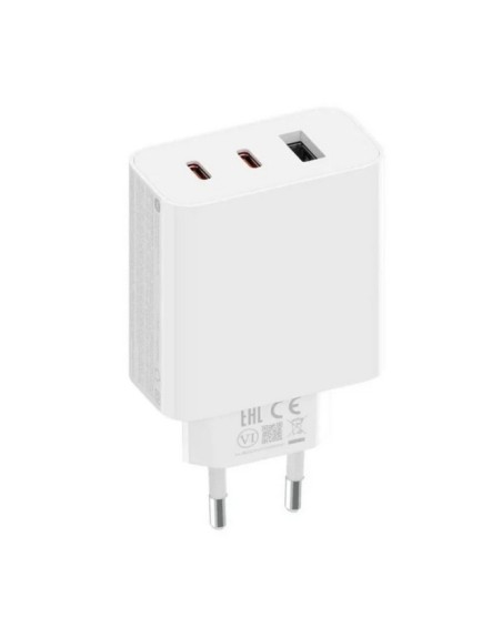 Cargador xiaomi 2c1a gan 67w trio - 2 x usb c 1 x usb a - con cable - color blanco