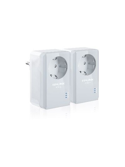 Pack x2 adaptadores de red linea electrica 500mbps powerline con enchufe tp - link