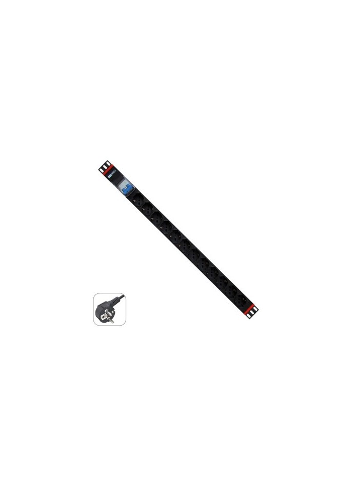 Regleta rack wp 1u 12 enchufes schuko con magnetotermico Regleta rack wp 1u 12 enchufes schuko con magnetotermico