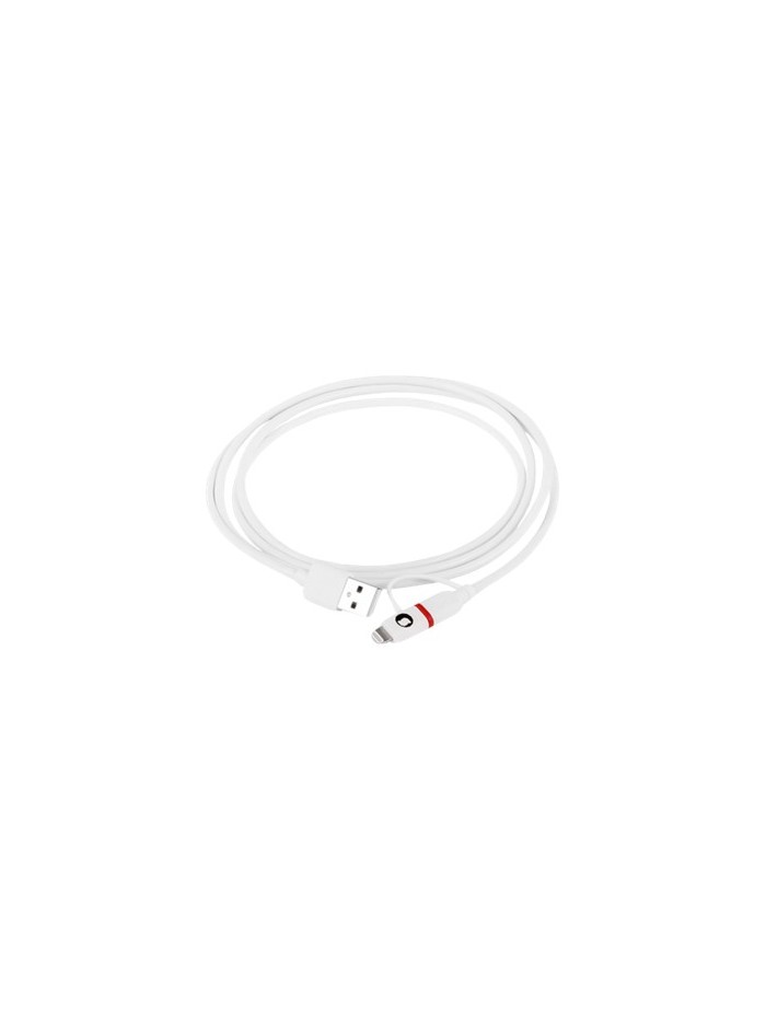 Cable silver ht micro usb combo - lightning macho - macho - 1.5m - blamco Cable silver ht micro usb combo - lightning macho - macho - 1.5m - blamco