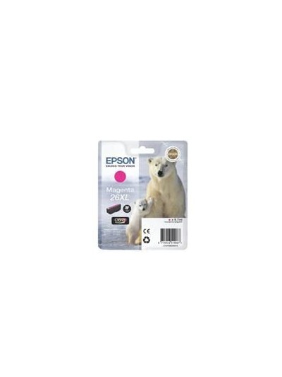 Cartucho tinta epson t263340 magenta xl xp - 600 - 605 - 700 - 800 - oso polar