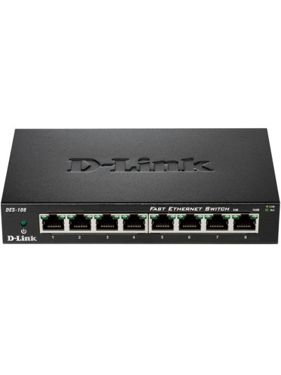 Switch 8 puertos 10 - 100 fast ethernet d - link