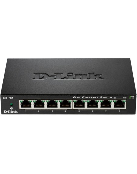 Switch 8 puertos 10 - 100 fast ethernet d - link