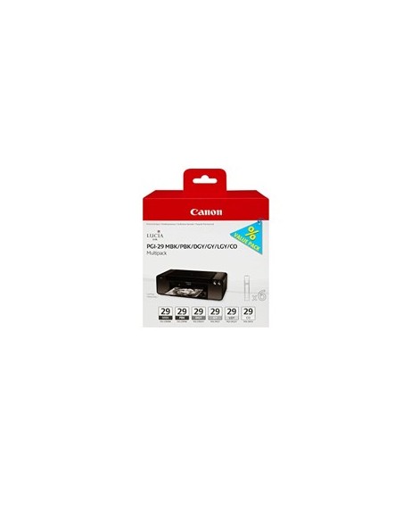 Multipack canon pgi - 29 mbk - pbk - dgy - gy - lgy - co
