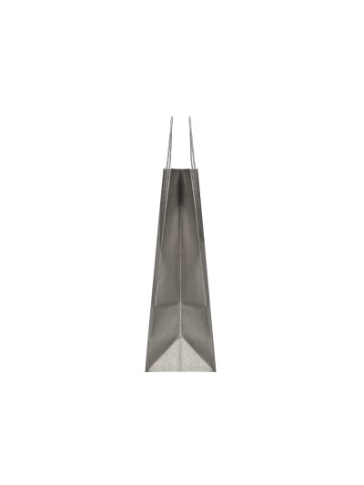 Bolsa papel q-connect kraft plata l con asa retorcida 320x400x14 mm