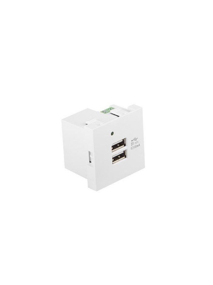 Roseta pared lanberg 230v 2 x usb 5v 2.1a blanco Roseta pared lanberg 230v 2 x usb 5v 2.1a blanco