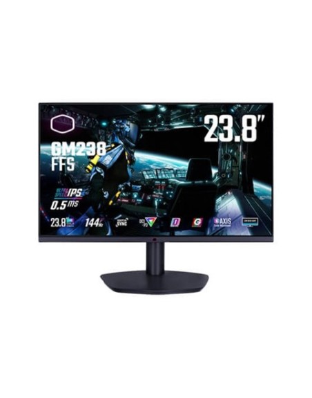 Monitor led gaming 23.8 pulgadas coolermaster gm238 - ffs ips - fhd - hdmi - dp - 144hz - 0.5ms - vesa 100 x 100