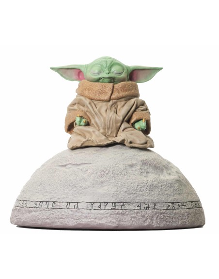 Figura diamond select toys star wars the mandalorian grogu on seein stone 1 - 6 escala milestones statue
