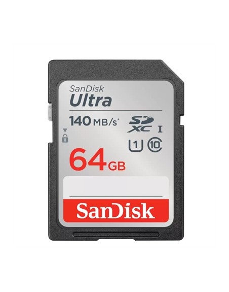 Tarjeta de memoria secure digital sdxc sandisk ultra - 64gb - clase 10 - sdxc - 140mb - s
