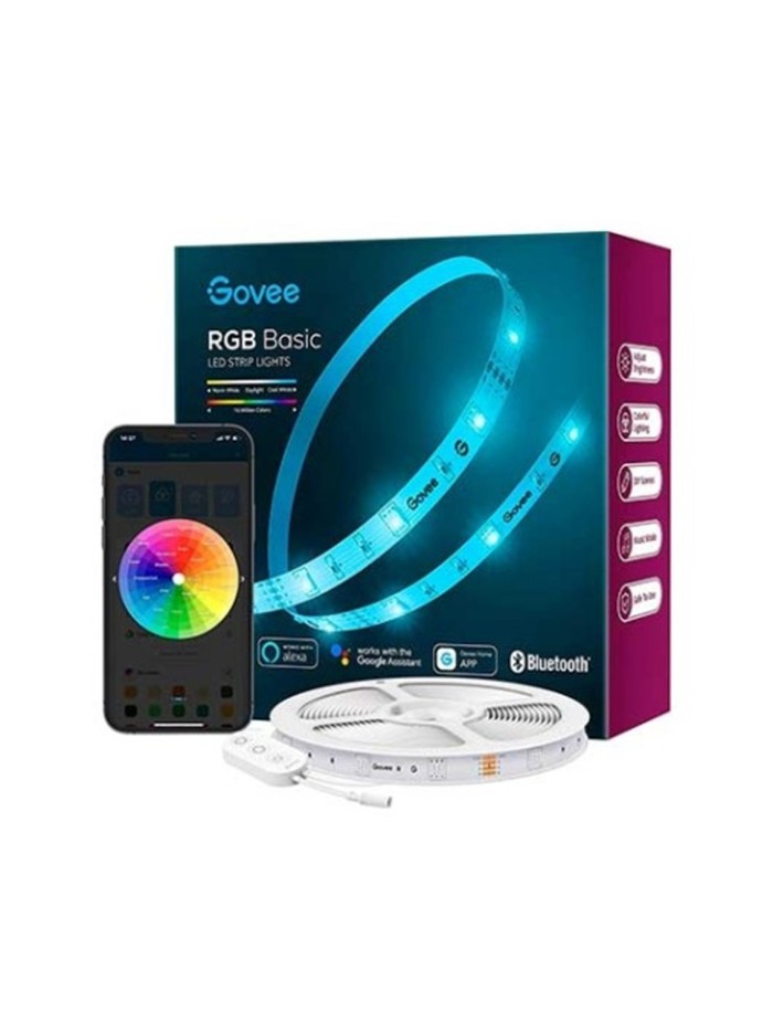 Tira led govee rgb smart wifi+bt h615a 5m - modo musica - control por voz Tira led govee rgb smart wifi+bt h615a 5m - modo musica - control por voz