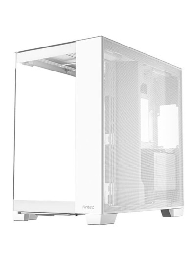 Caja ordenador gaming antec atx c8 vidrio blanca