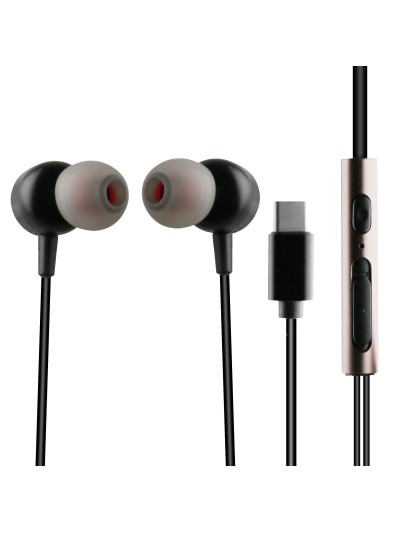 Auriculares muvit m1c usb tipo c negro