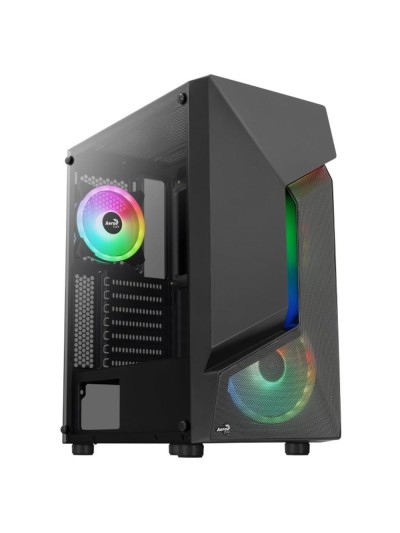 Caja ordenador gaming aerocool scapebkv3 atx argb cristal templado negro