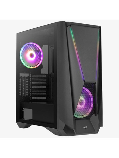 Caja ordenador gaming aerocool visor e - atx argb cristal templado usb 3.0 negro