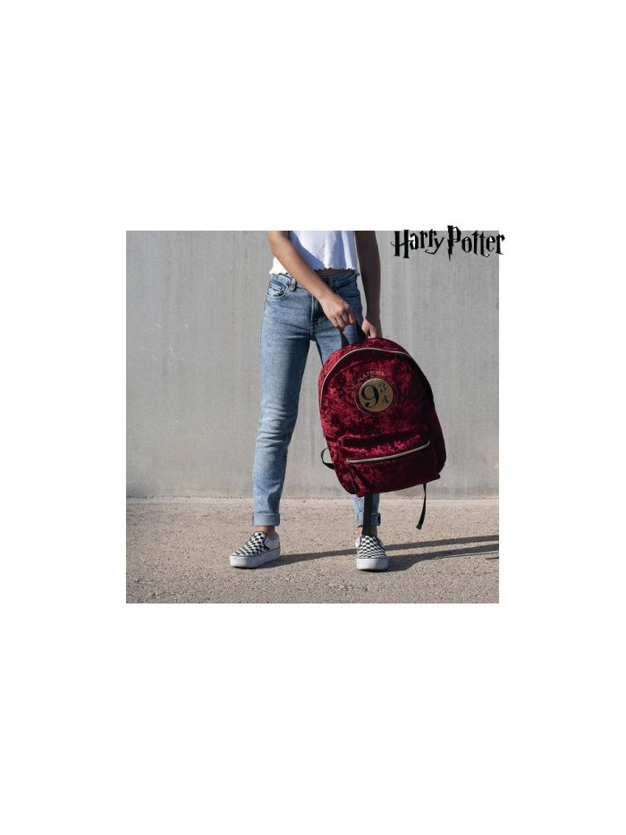 Mochila casual terciopelo cerdá harry potter anden 9 3 - 4 burdeos 40 cm Mochila casual terciopelo cerdá harry potter anden 9 3 - 4 burdeos 40 cm