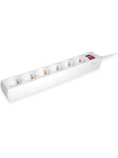 Regleta equip con 6 tomas cable de red de 1.5 metros y boton de apagado encendido