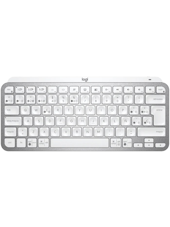 Teclado logitech mx keys gris palido wireless inalambrico qwerty español Teclado logitech mx keys gris palido wireless inalambrico qwerty español